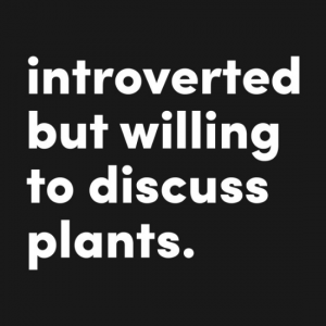 Introverted but willing to discuss plants. Hoodie