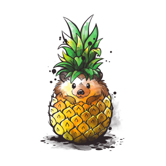 Pineapple hedgehog T Shirt