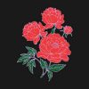 Red Peonies Crewneck Sweatshirt