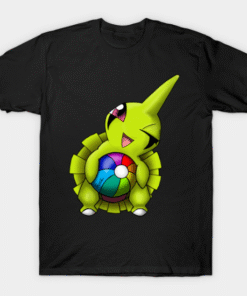 Shiny Larvitar w Beach Ball T Shirt 1 Shiny Larvitar w Beach Ball T Shirt