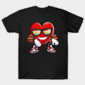 Retro Vintage Floss Dance Valentines Day Gift For Boys Kids T Shirt