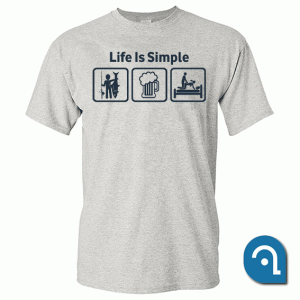 Life is simple Funny Rude Shark Fishing T Shirt