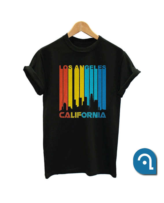 Los Angeles California Skyline Vintage T Shirt