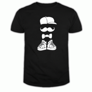 Art Hustle Funny Hat Moustache Bow Tie T Shirt