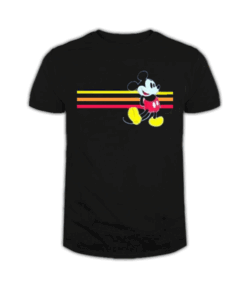 Mickey Mouse Striped T Shirt