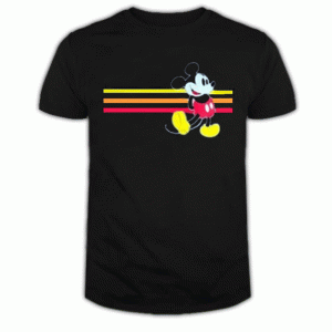 Mickey Mouse Striped T Shirt