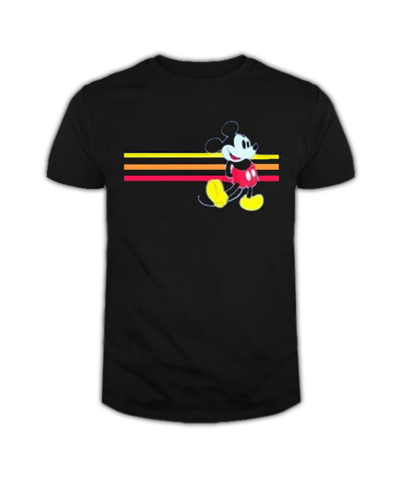 Mickey Mouse Striped T Shirt