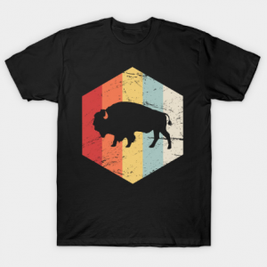 Vintage Retro Bison Buffalo T Shirt