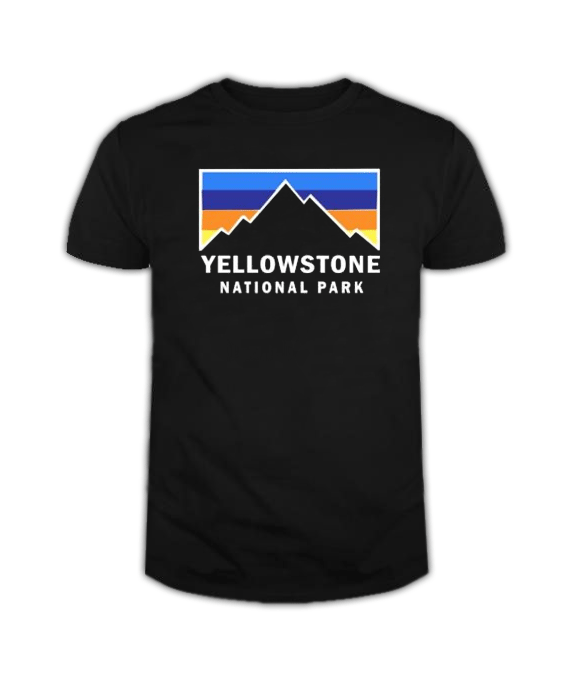 Yellowstone-National Park Retro Mountain Colors T Shirt