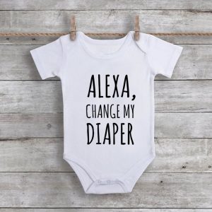 Alexa Change My Diaper Baby Onesie