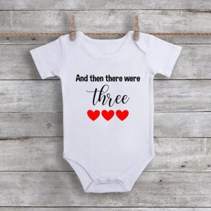And Then There Were Three Baby Onesie