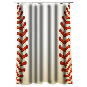 Baseball Texture Ball Shower Curtain