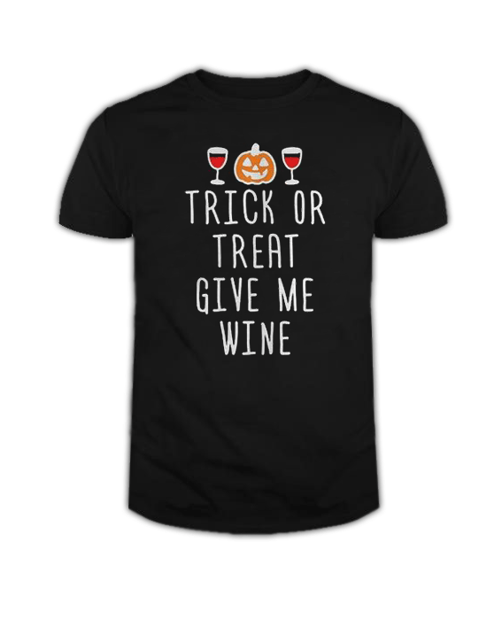 Book triick treat give wine halloween pumkiin T Shirt