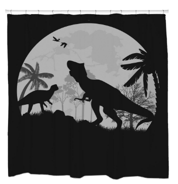 Dino Night Shower Curtain