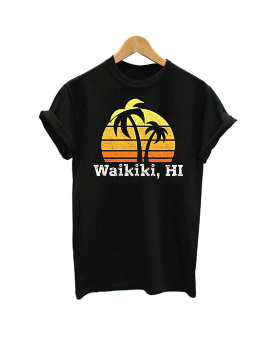 Mens Retro Waikiki T Shirt