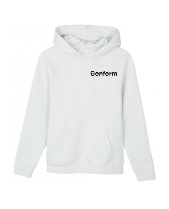 Never Conform Crossed Out Red Line U Hoodie