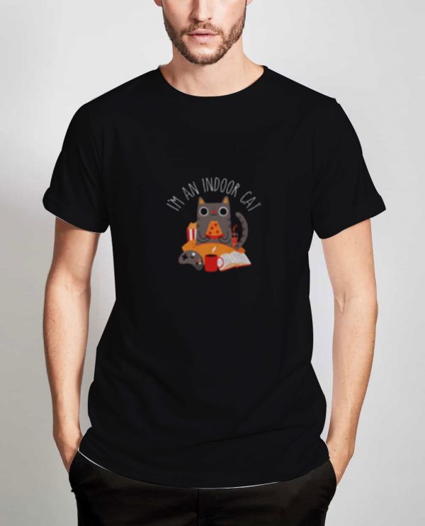 Indoor-Cat-T-Shirt-For-Women-And-Men-Size-S-3XL