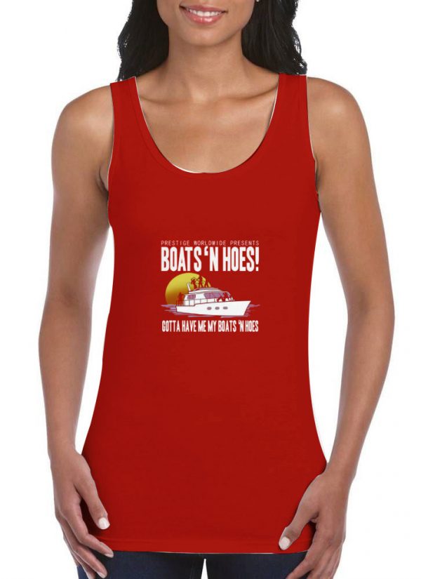 Boats And Hoes Tank Top Red