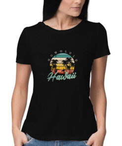 Honolulu-Hawaii-T-Shirt-Black