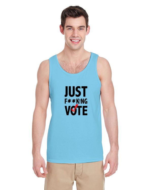 Just Fucking Vote Tank Top Sky blue