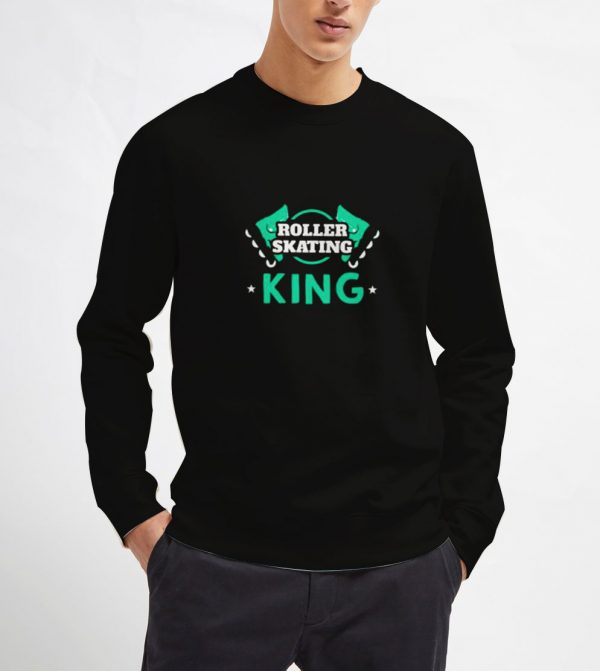 Roller-Skating-King-Sweatshirt-Unisex-Adult-Size-S-3XL-Black