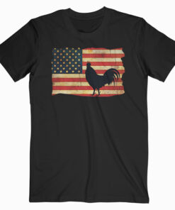 Vintage US Flag Cock Fight T-Shirt